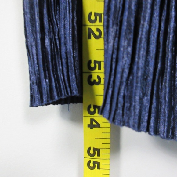 Anthropologie Sunday in Brooklyn Pleated Maxi Dress L Blue Off Shoulder 408 - Picture 7 of 8